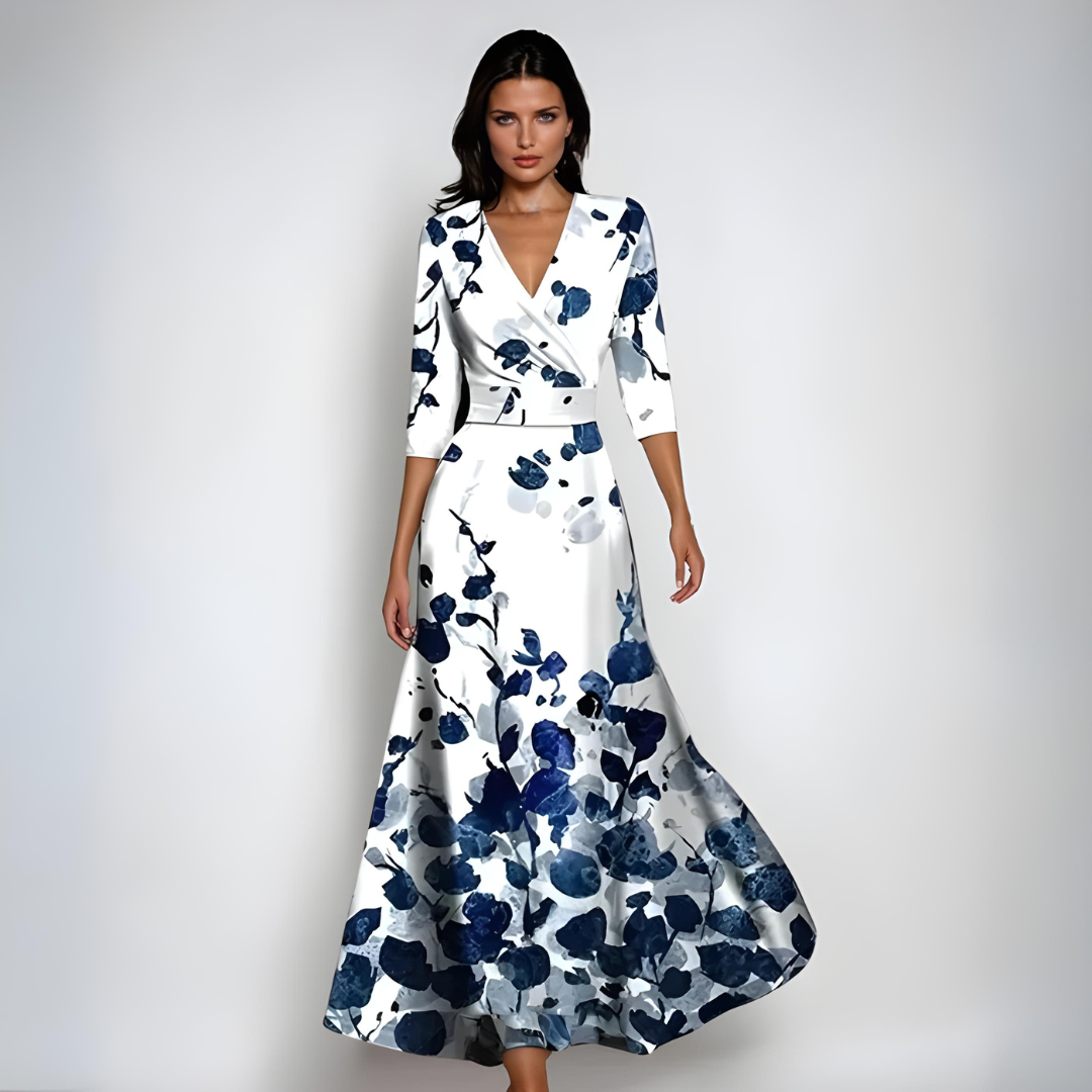 Laetitia™ | Robe Longue Élégante à Imprimé Floral